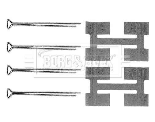 BORG & BECK Комплектующие, колодки дискового тормоза BBK1134
